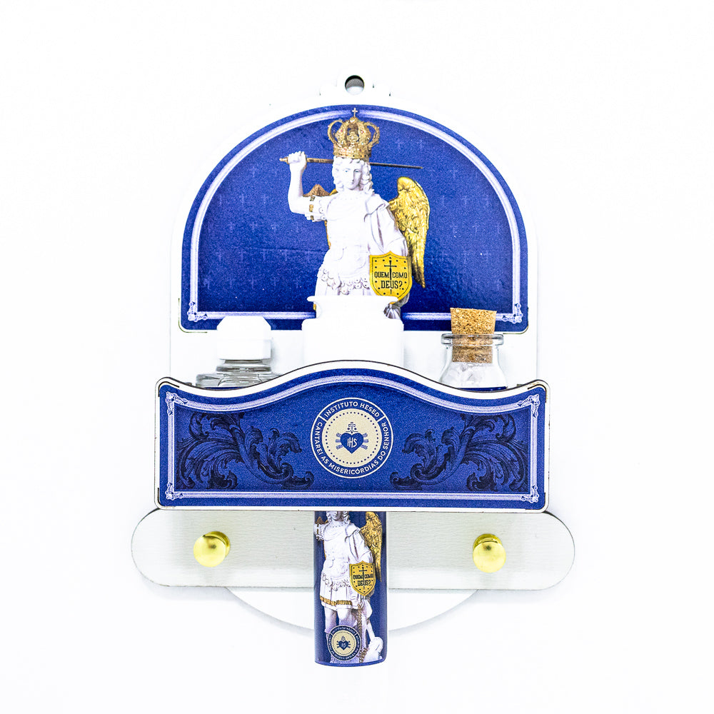 Porta Chave com Kit Sal, Água e Óleo - São Miguel Glorioso - Hesed