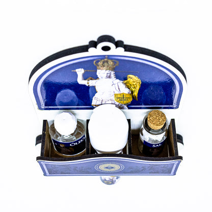 Porta Chave com Kit Sal, Água e Óleo - São Miguel Glorioso - Hesed