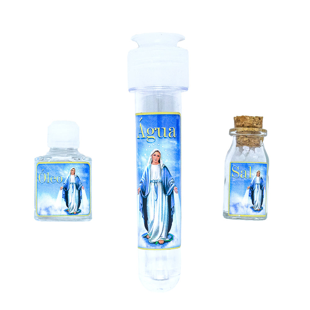 Porta Chave com Kit Sal, Água e Óleo - Nossa Senhora das Graças