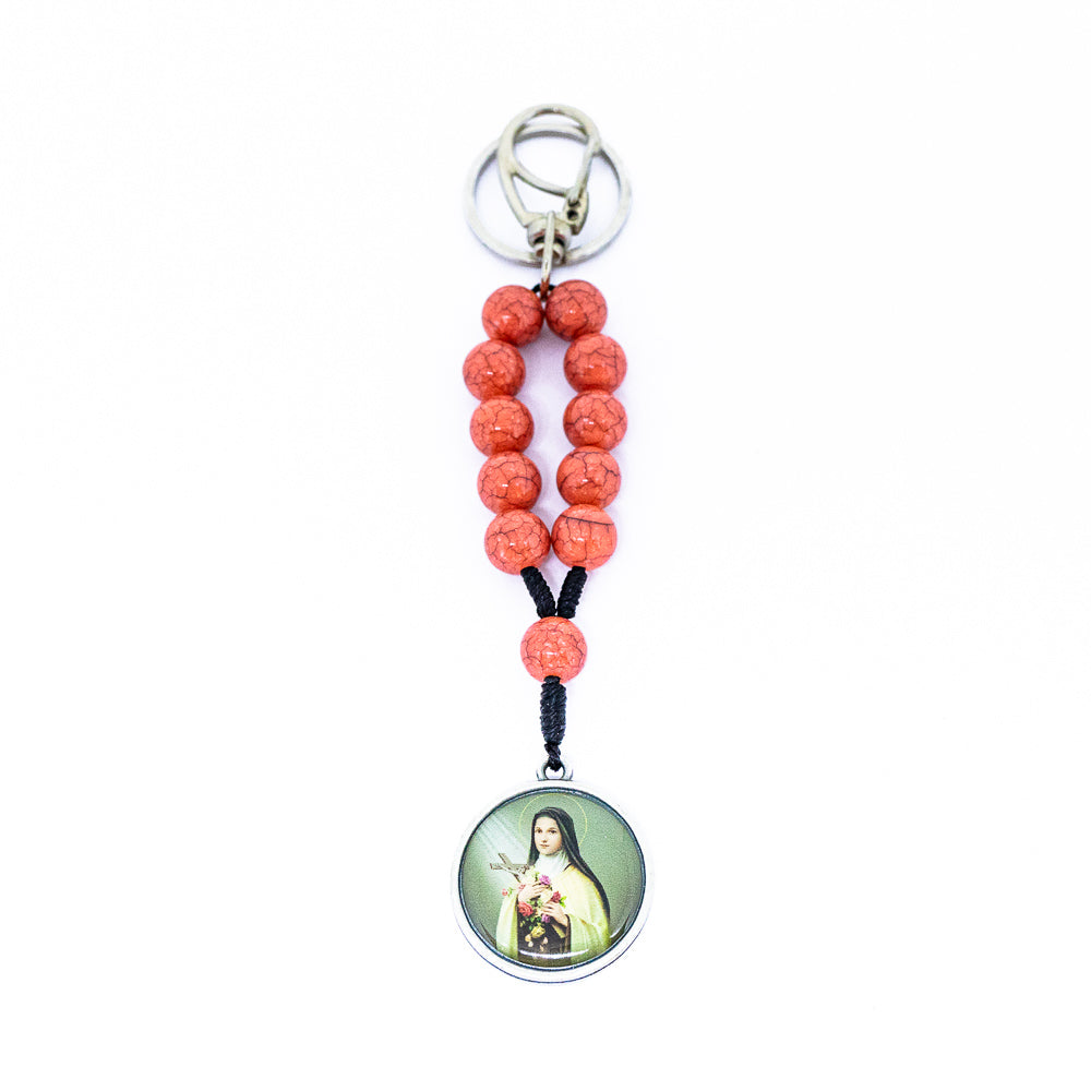 Chaveiro Dezena Com Medalha Resinada  Santa Teresinha