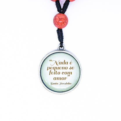 Chaveiro Dezena Com Medalha Resinada  Santa Teresinha