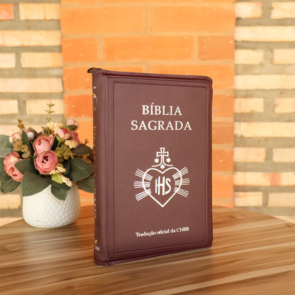 Bíblia Sagrada Tradução Oficial da CNBB  Capa  Zíper  Hesed