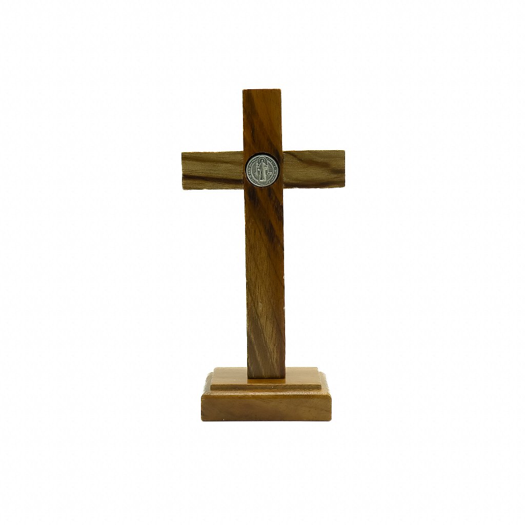 Cruz de Mesa - 9cm Prata Velha