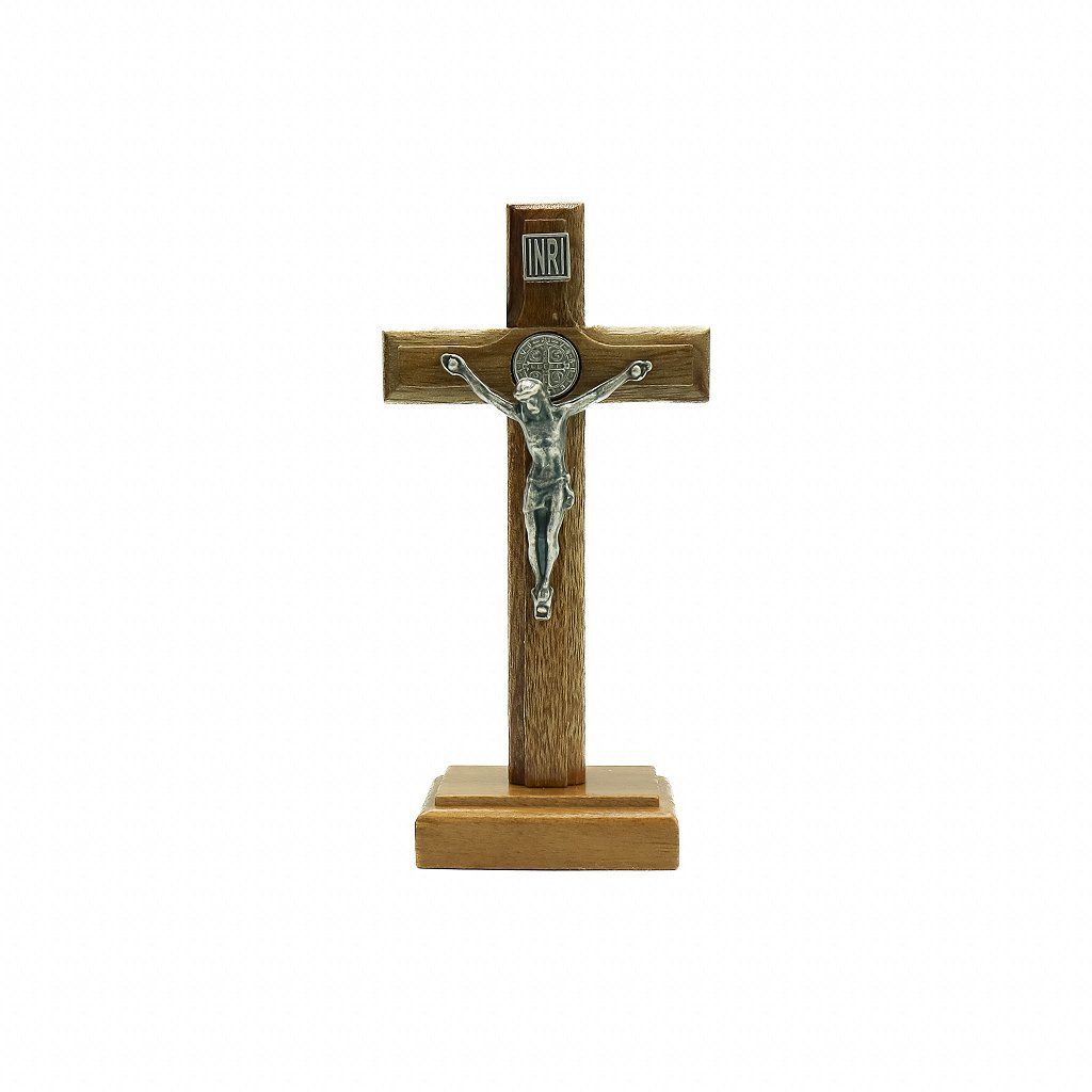 Cruz de Mesa - 9cm Prata Velha