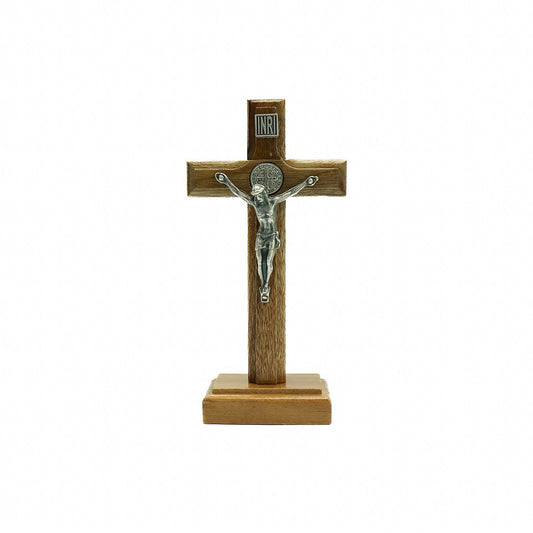 Cruz de Mesa - 9cm Prata Velha