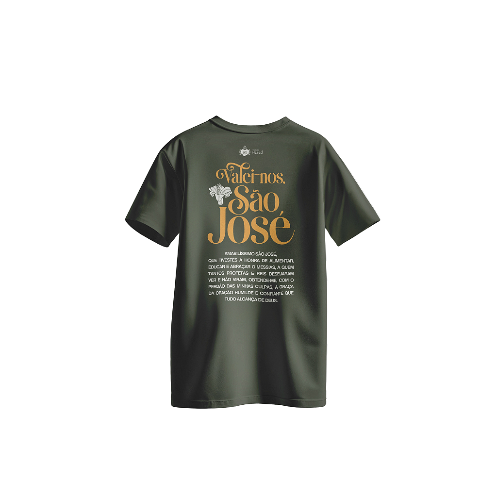 Camiseta Infantil de São José Verde Musgo