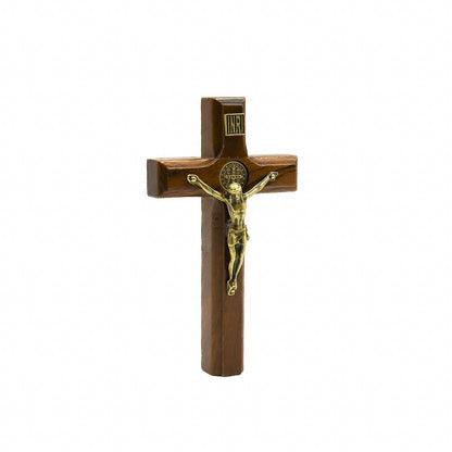 Cruz São Bento Adesiva 9 cm Ouro Velho