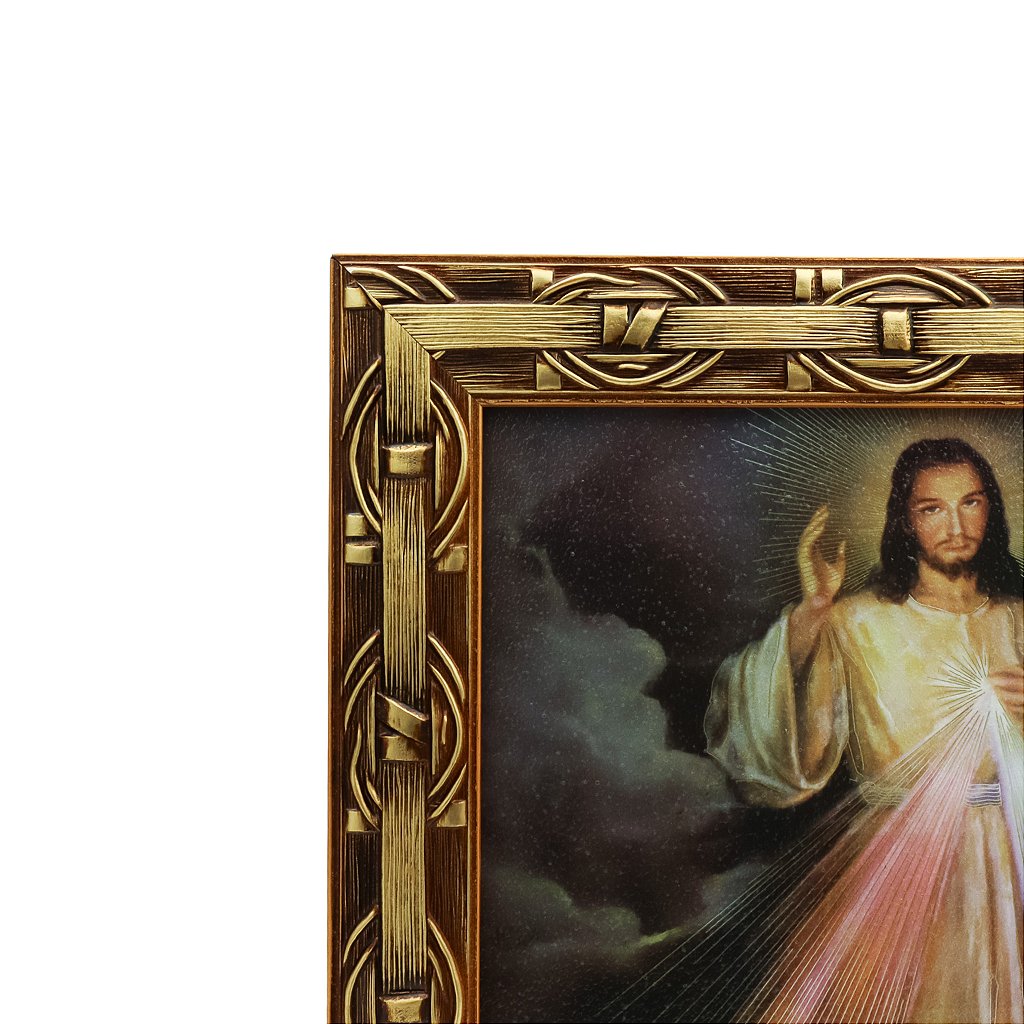 Quadro 20 x 25 moldura Trabalhada Jesus Misericordioso