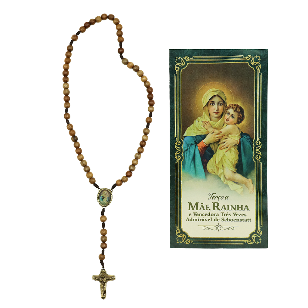 Terço Mãe Rainha Com Folheto