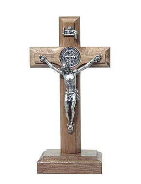 Cruz de Mesa 12 cm - Prata Velha