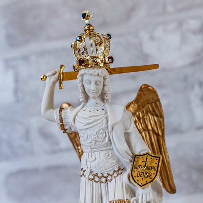 Imagem São Miguel Glorioso 25 cm Pó de Mármore - Hesed