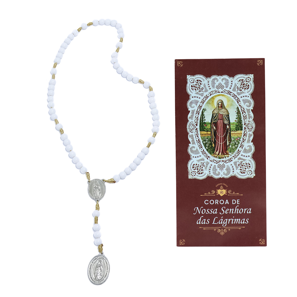 Coroa Cordão Conta Leitosa 8mm Nossa Senhora das Lágrimas