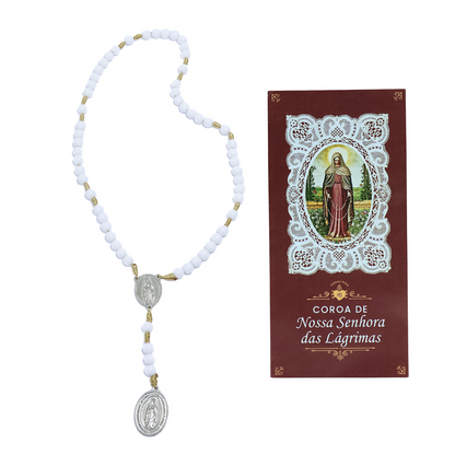 Coroa Cordão Conta Leitosa 8mm Nossa Senhora das Lágrimas