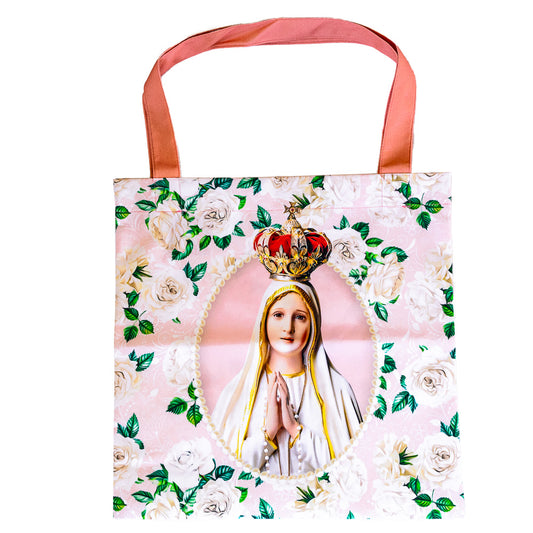 Bolsa Ecobag Nossa Senhora de Fátima Floral