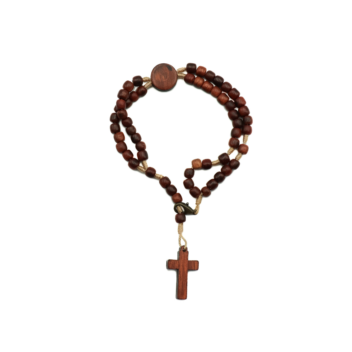 Pulseira Terço com Crucifixo e entre o meio São José