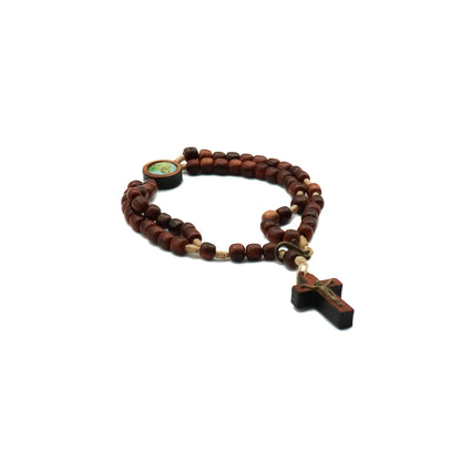 Pulseira Terço com Crucifixo e entre o meio São José