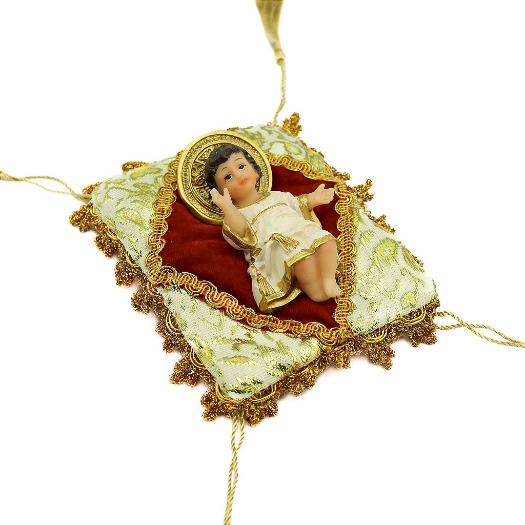 Imagem Menino Jesus 9cm Com Almofada