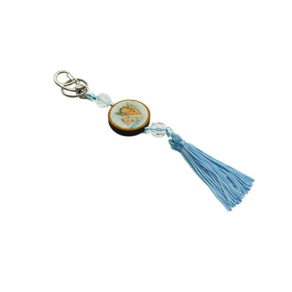 Chaveiro Anjo da Guarda  Tassel Azul