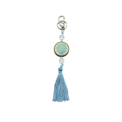 Chaveiro Anjo da Guarda  Tassel Azul