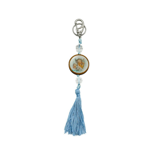 Chaveiro Anjo da Guarda  Tassel Azul