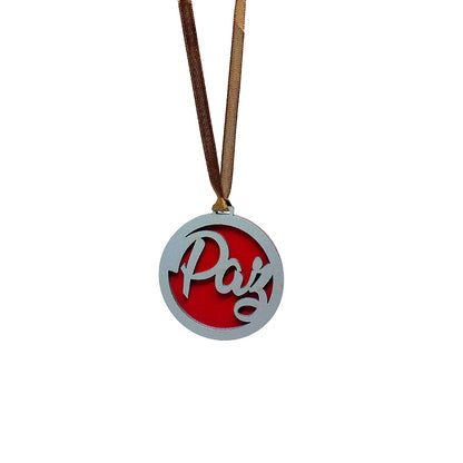 Enfeite de Natal MDF - Paz