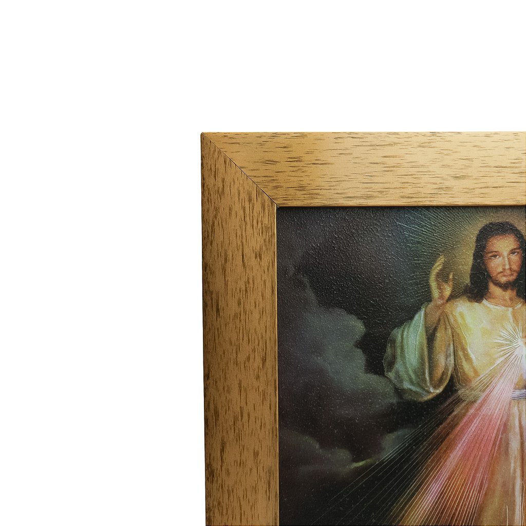 Quadro 20 x 25 moldura Dourada Jesus Misericordioso