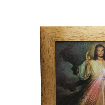 Quadro 20 x 25 moldura Dourada Jesus Misericordioso