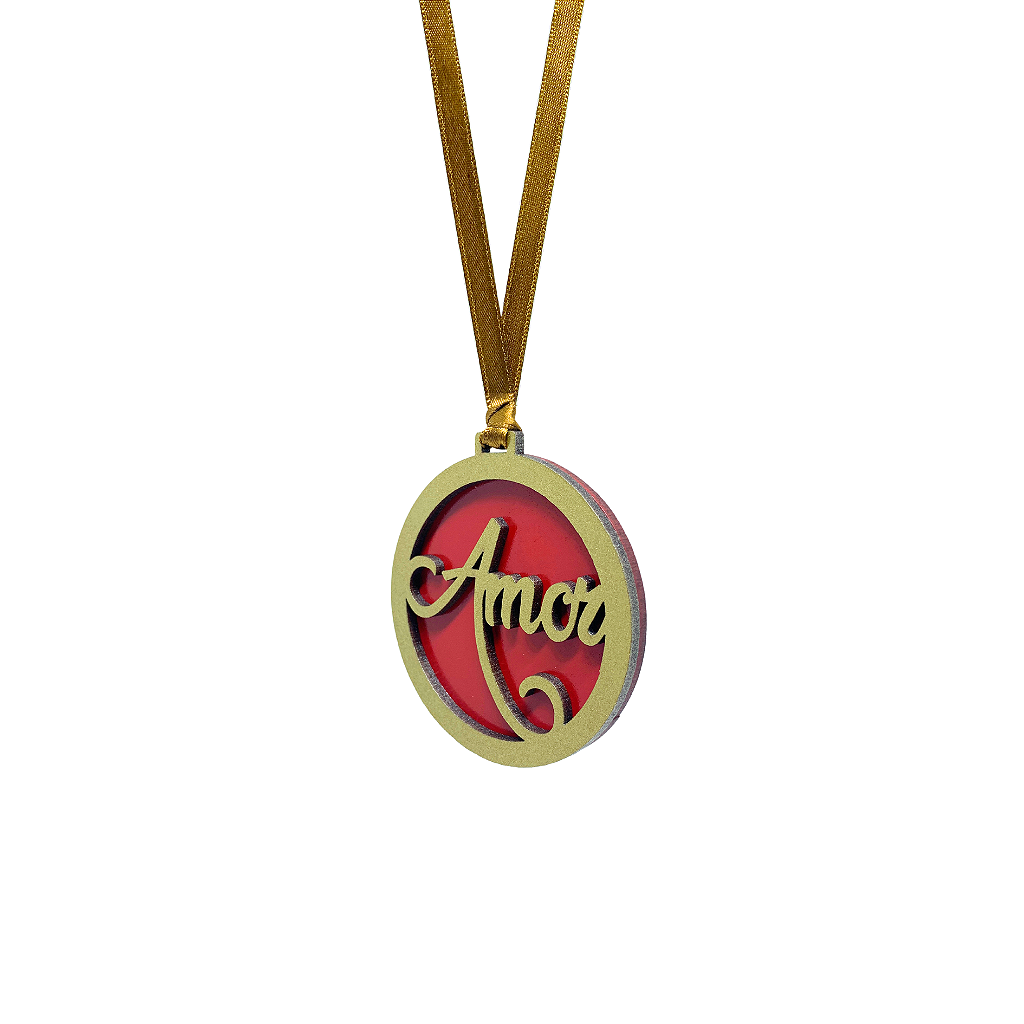 Enfeite de Natal MDF - Amor