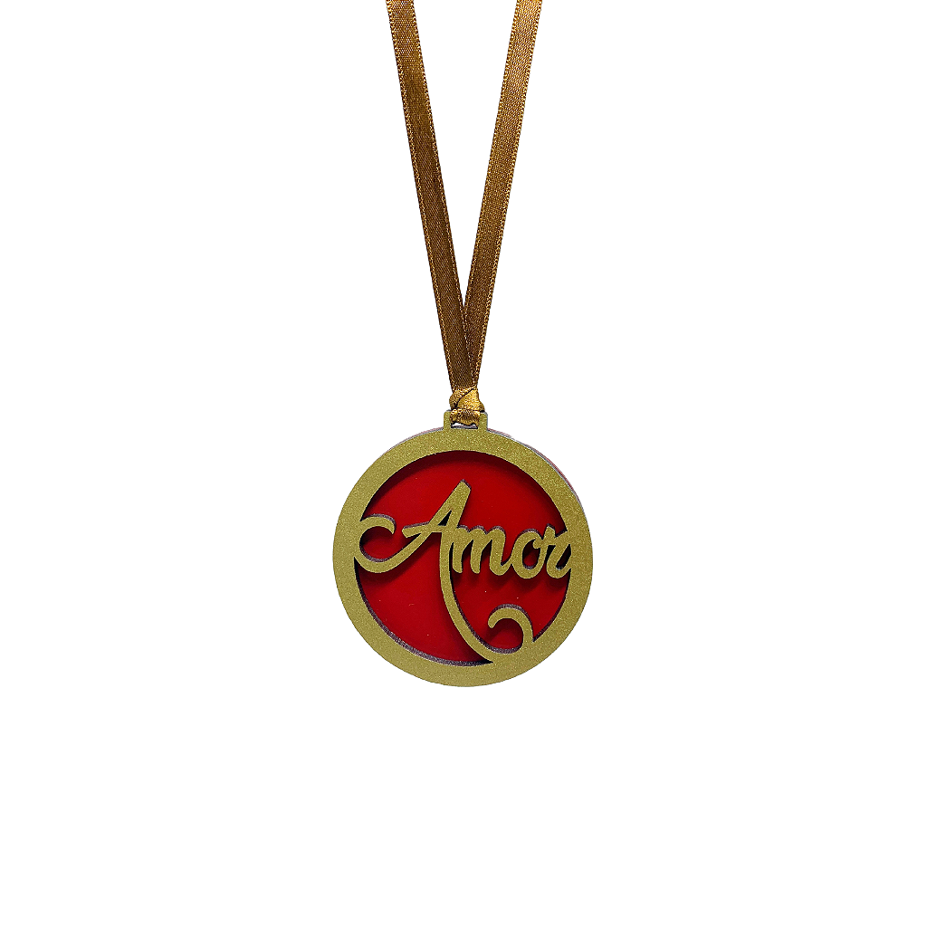 Enfeite de Natal MDF - Amor