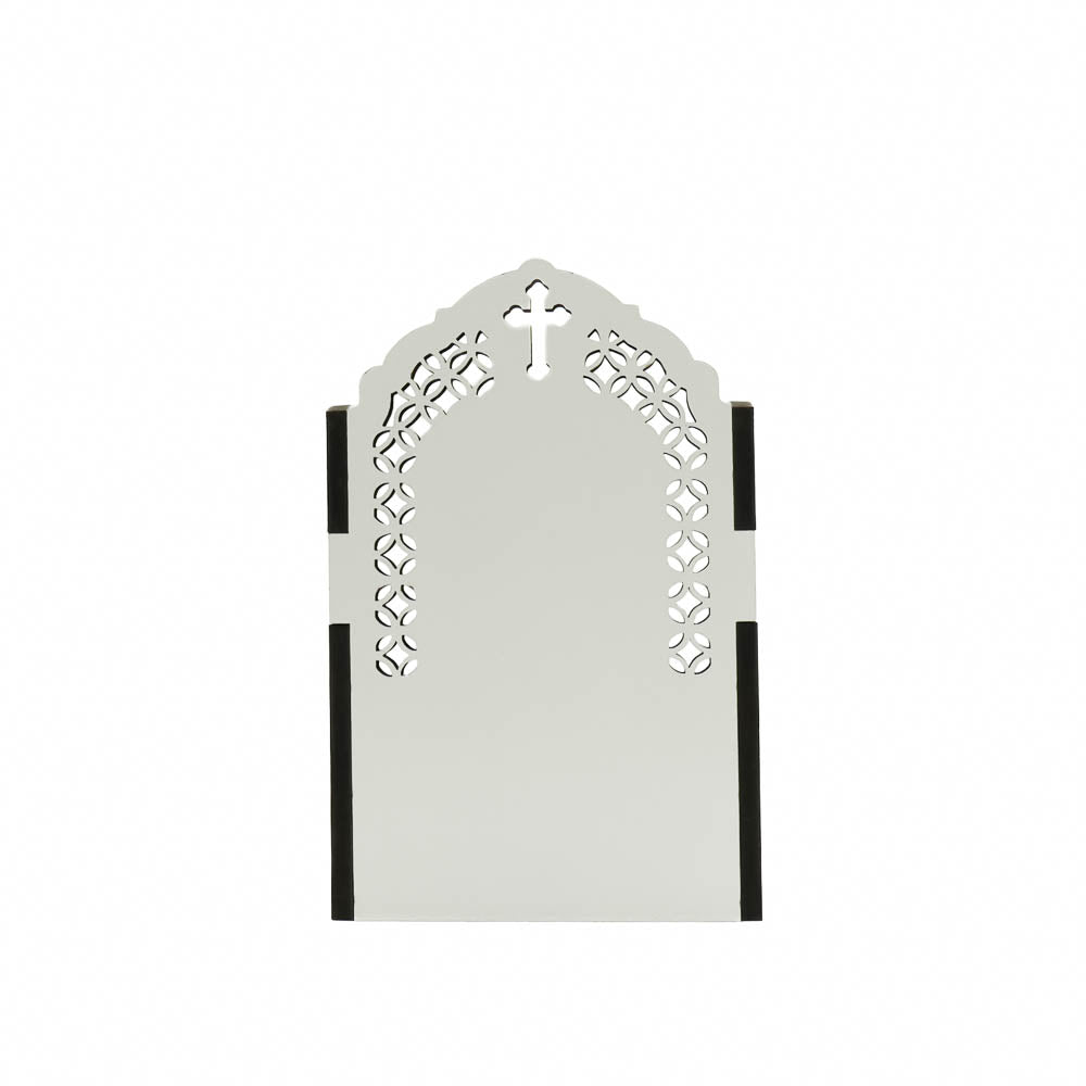 Porta Terço imbuia Capelinha com Vela - São Miguel Arcanjo