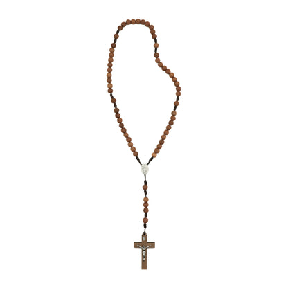 Terço São Miguel com reliquia da gruta de São Miguel madeira 8mm
