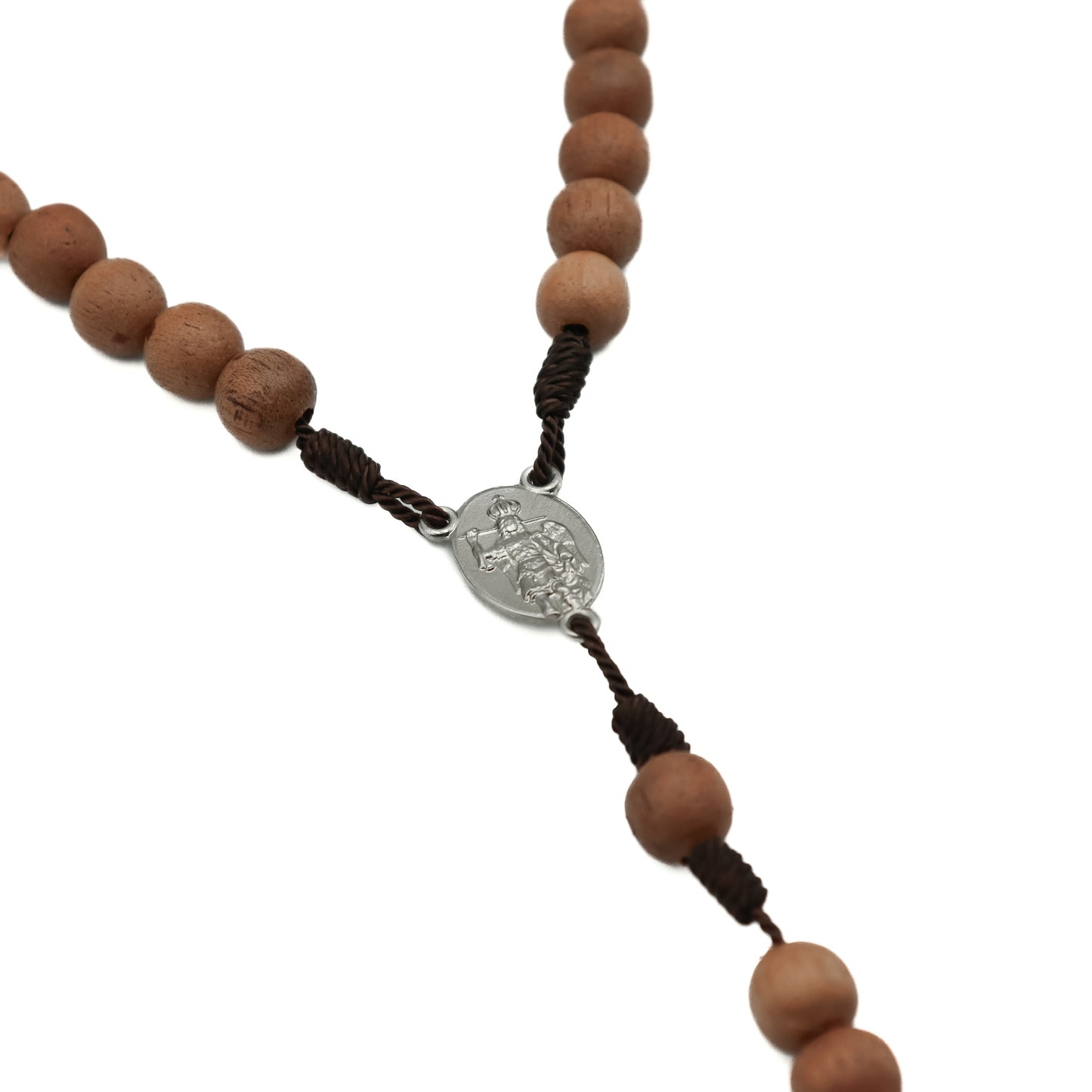 Terço São Miguel com reliquia da gruta de São Miguel madeira 8mm