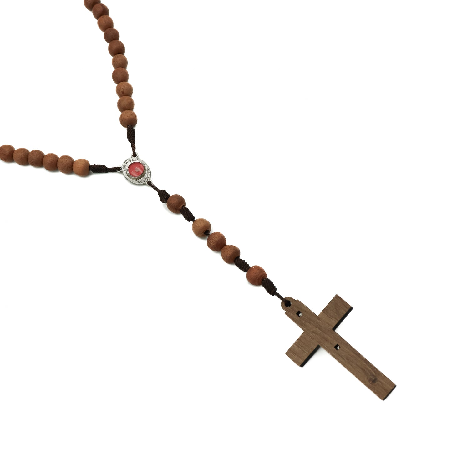 Terço São Miguel com reliquia da gruta de São Miguel madeira 8mm
