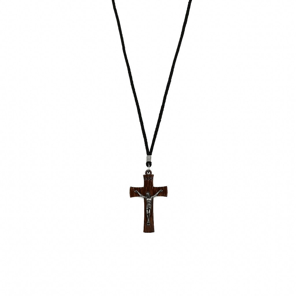 Colar Crucifixo 6mm Mesclado com Cristo