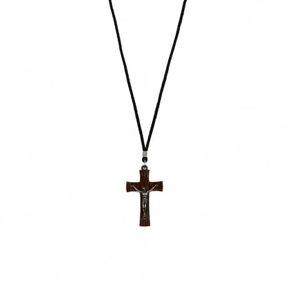 Colar Crucifixo 6mm Mesclado com Cristo