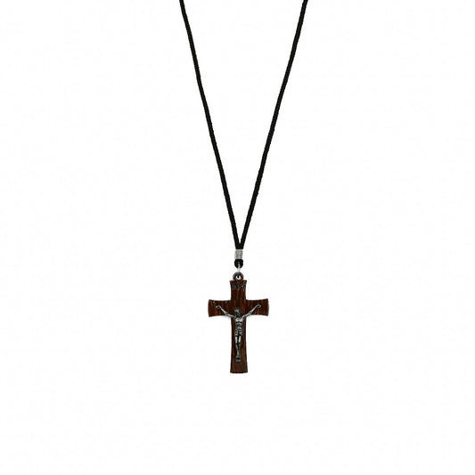 Colar Crucifixo 6mm Mesclado com Cristo