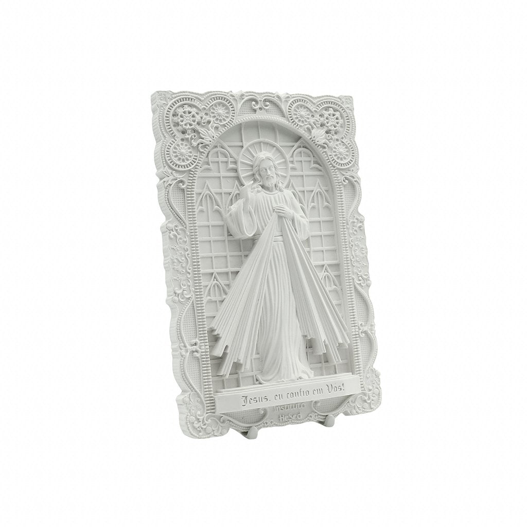 Quadro Branco de Resina Jesus Misericordioso - Instituto Hesed