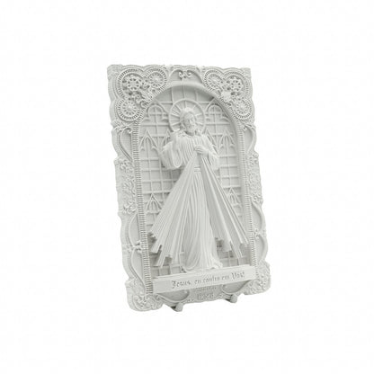 Quadro Branco de Resina Jesus Misericordioso - Instituto Hesed