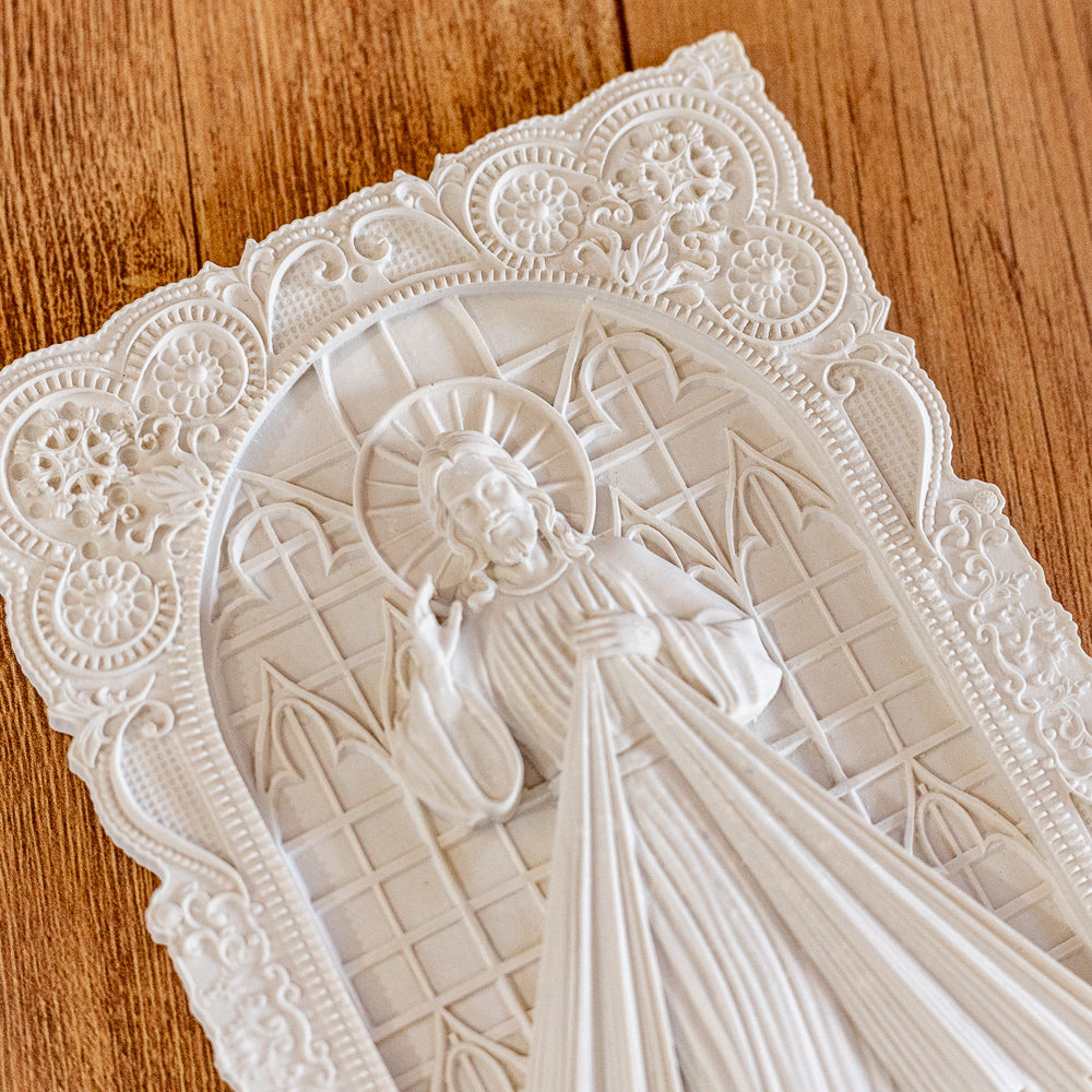 Quadro Branco de Resina Jesus Misericordioso - Instituto Hesed