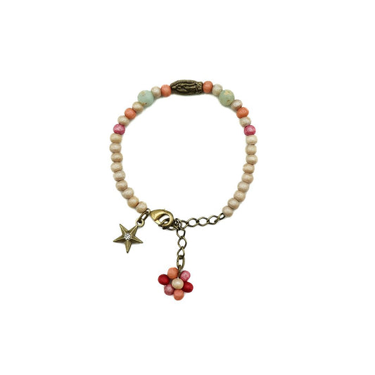 Pulseira Mariana Color 4mm Nossa Senhora de Guadalupe