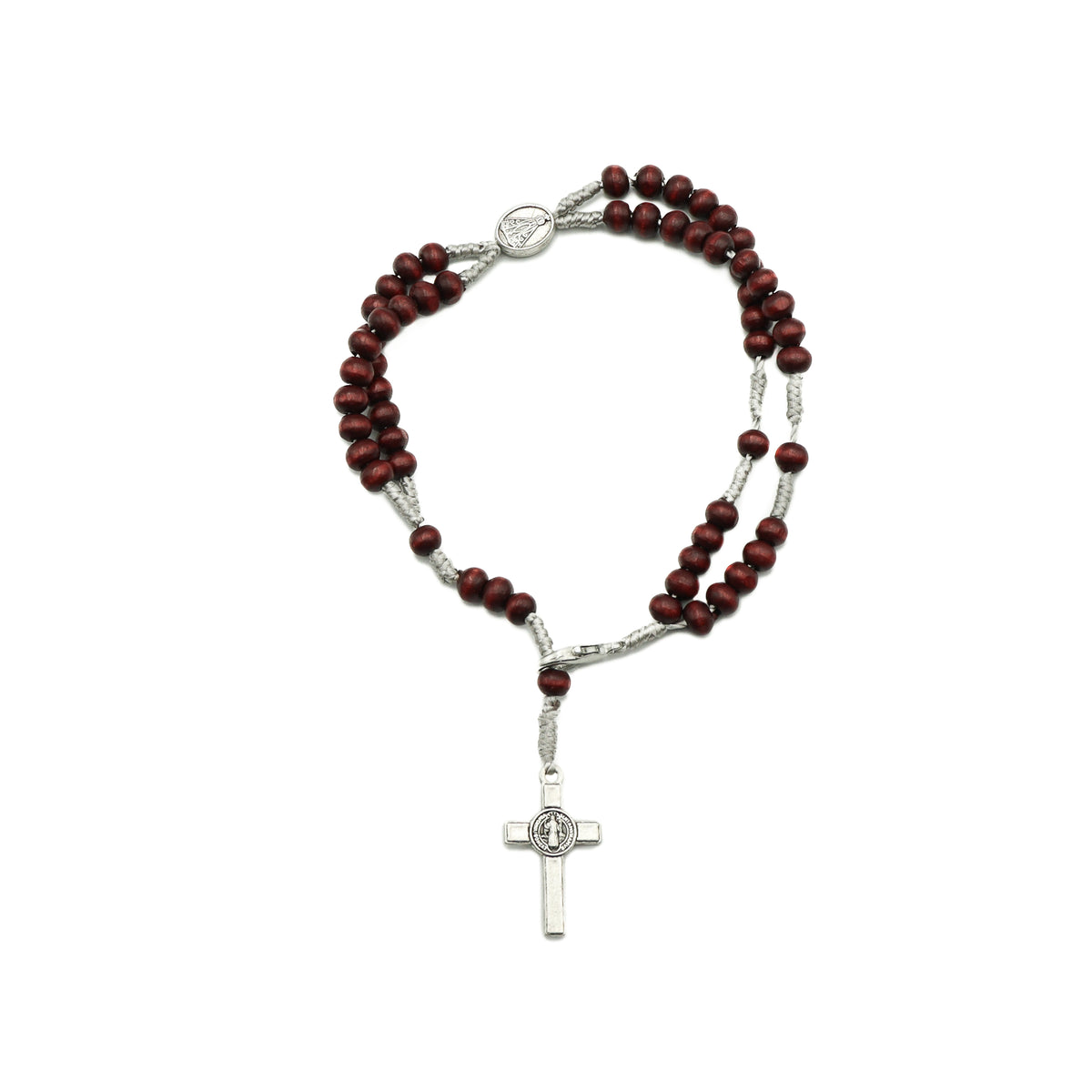 Terço Pulseira Madeira Nossa Senhora Aparecida
