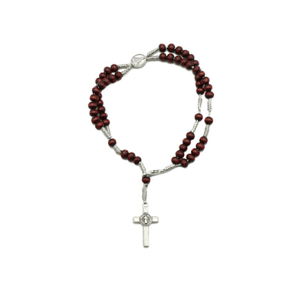 Terço Pulseira Madeira Nossa Senhora Aparecida