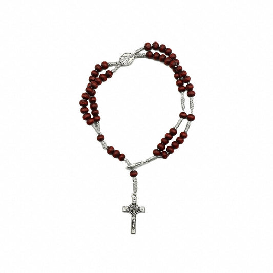 Terço Pulseira Madeira Nossa Senhora Aparecida