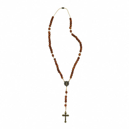 Terço Colar São Bento 6mm Triângulo e Cruz