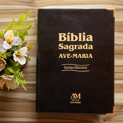 Bíblia Sagrada Ave-Maria Letra Grande Preta