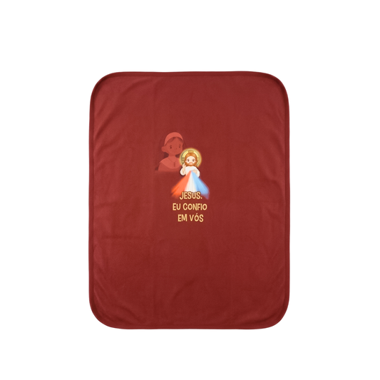 Manta Infantil Jesus Misericordioso Vermelho -  Hesed