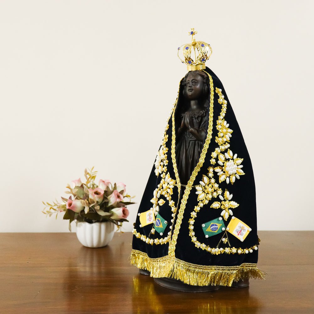 Imagem Nossa Senhora Aparecida 30 cm com manto e coroa