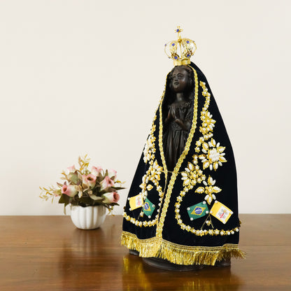 Imagem Nossa Senhora Aparecida 30 cm com manto e coroa