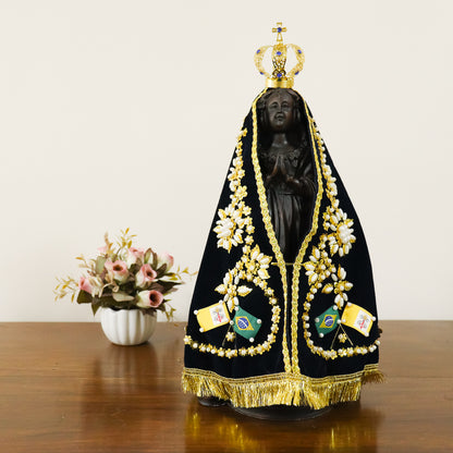 Imagem Nossa Senhora Aparecida 30 cm com manto e coroa
