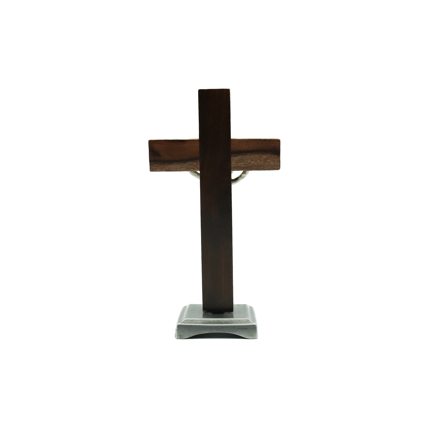 Crucifixo Madeira 11 cm para mesa Niquel